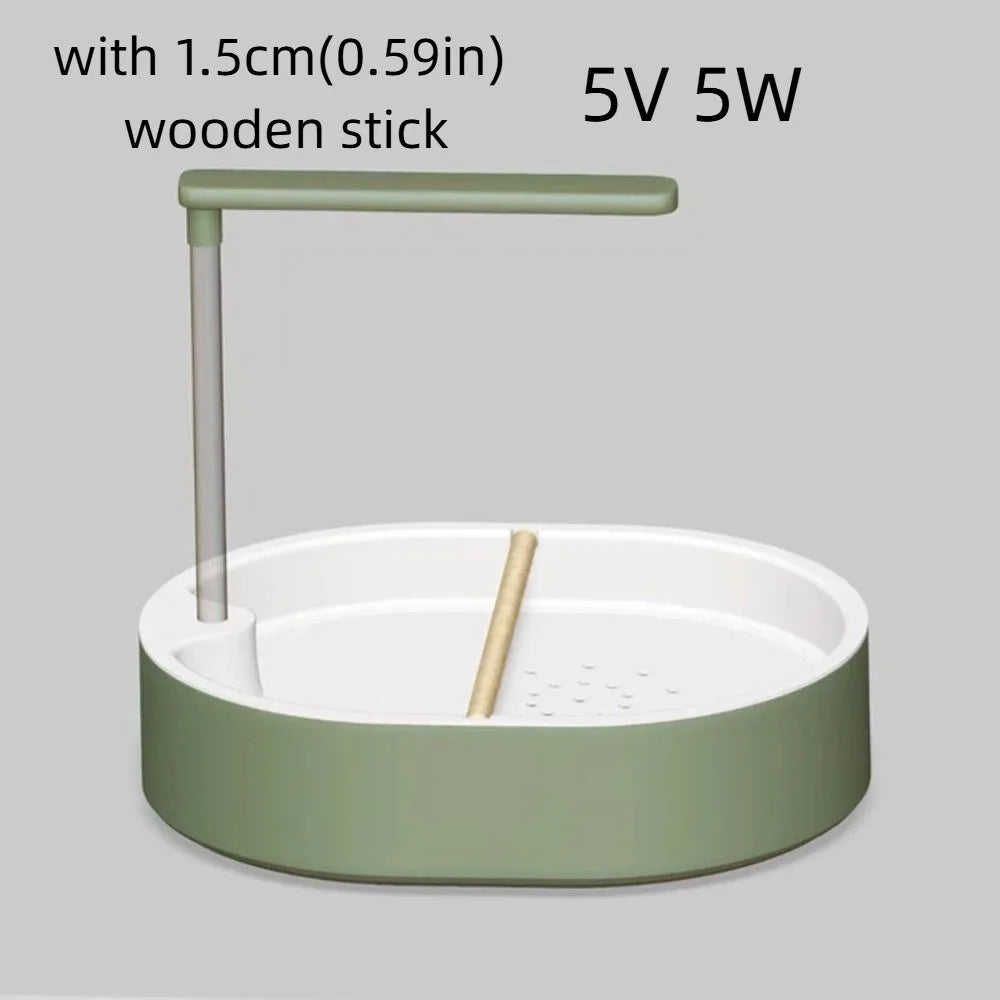 Automatic Circulating Bird Bath with Perch – Large Parrot Pool Bird Bath Babs Green Style C