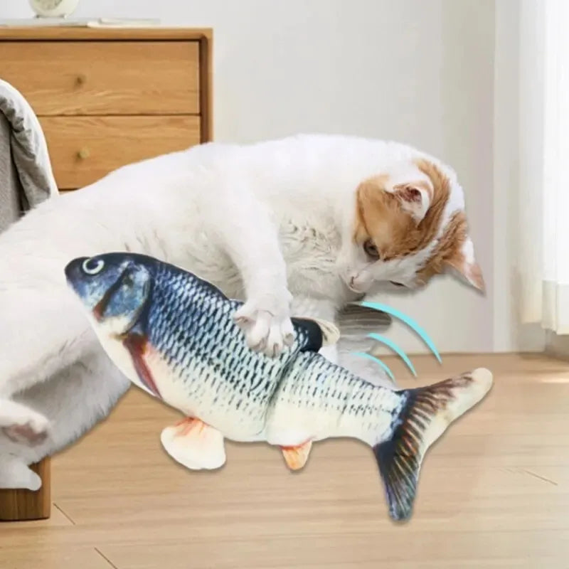 Electric Floppy Fish Cat & Dog Toy – USB Rechargeable Interactive Pet Toy Babs