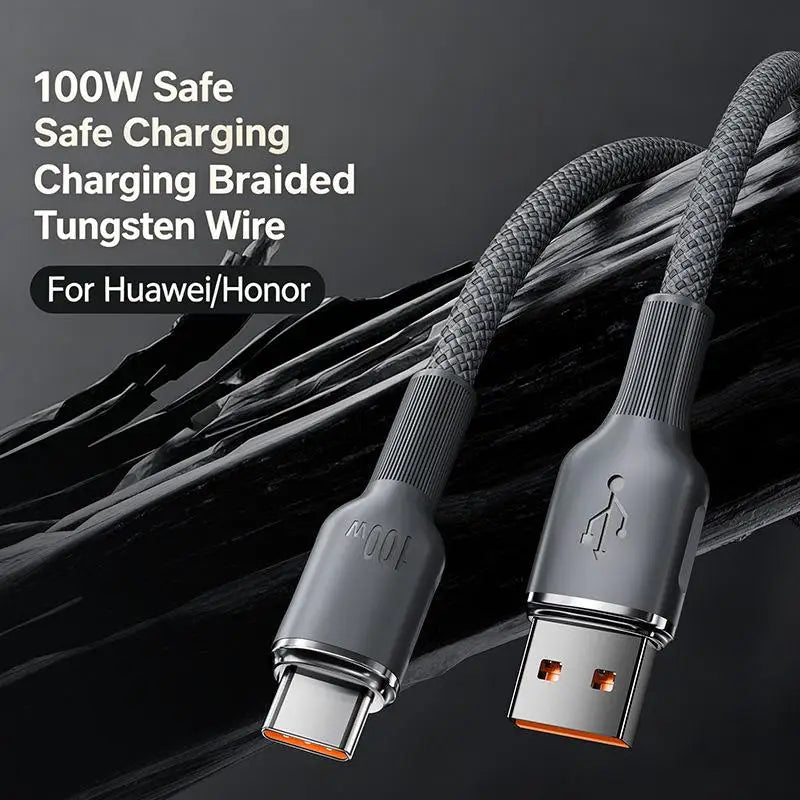 USB to USB-C Braided Cable – 6A 100W Fast Charging & Data Sync USB-C Charging Cable Babs