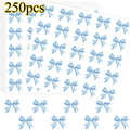 125/250pcs Pink Bow Stickers – Cute Coquette Bowknot Decals Decorative Stickers Babs blue-250pcs