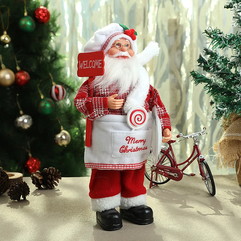 Standing Santa Claus Figurine – Christmas Statue & Xmas Decor Christmas Figurine Babs