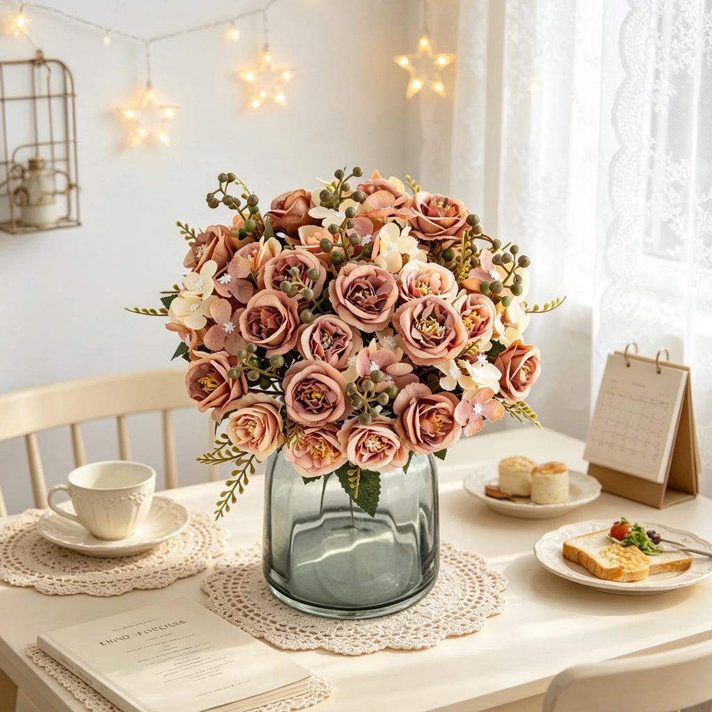 Artificial Silk Rose Bouquet – Wedding & Home Décor Gift Artificial Flower Bouquet Babs