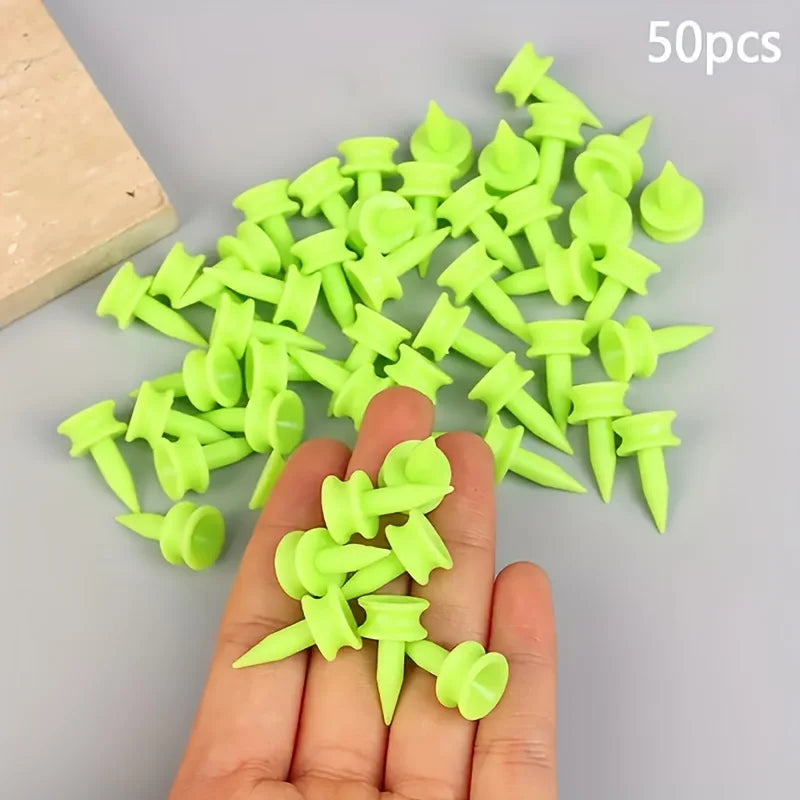 50-Pack Durable Plastic Golf Tees for Practice & Matches Golf Tees Babs light green