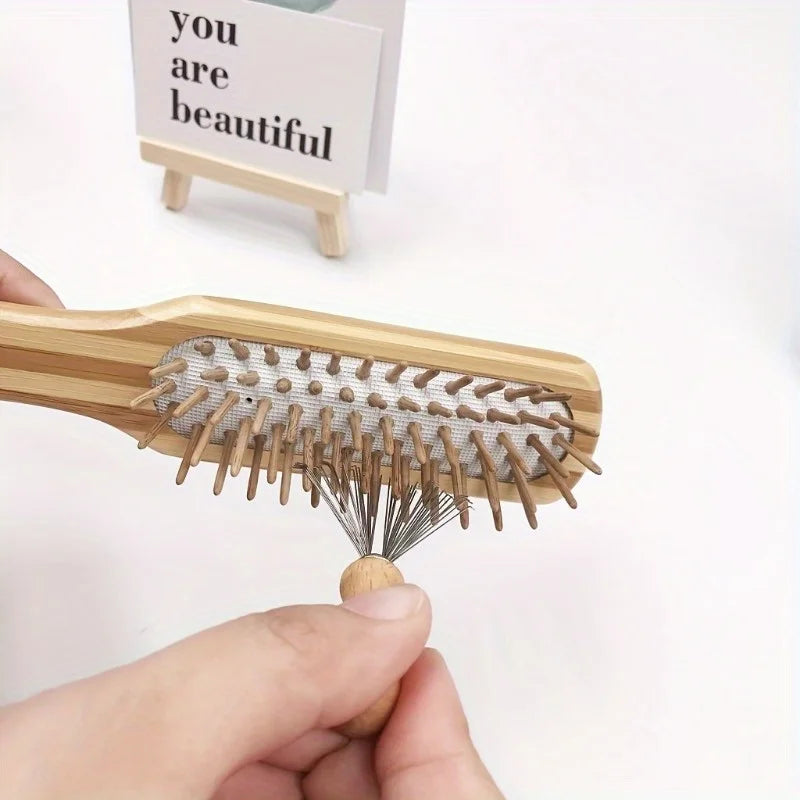 Mini Hair Brush Cleaner Tool – Metal Wire Rake & Wooden Handle Hair Brush Cleaner Babs