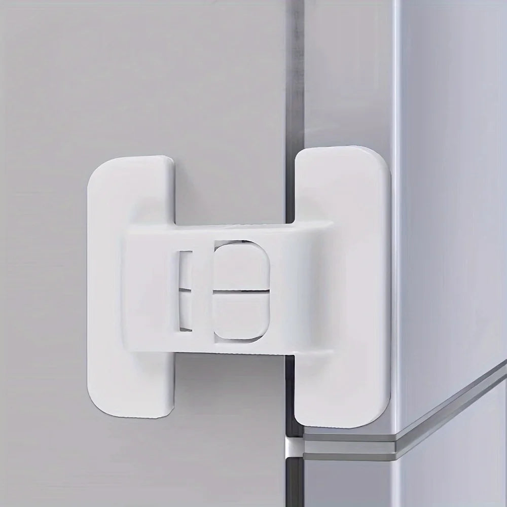 4-Pack No-Drill Refrigerator Door Safety Lock – Double Buckle Fridge Safety Lock Babs 1pc