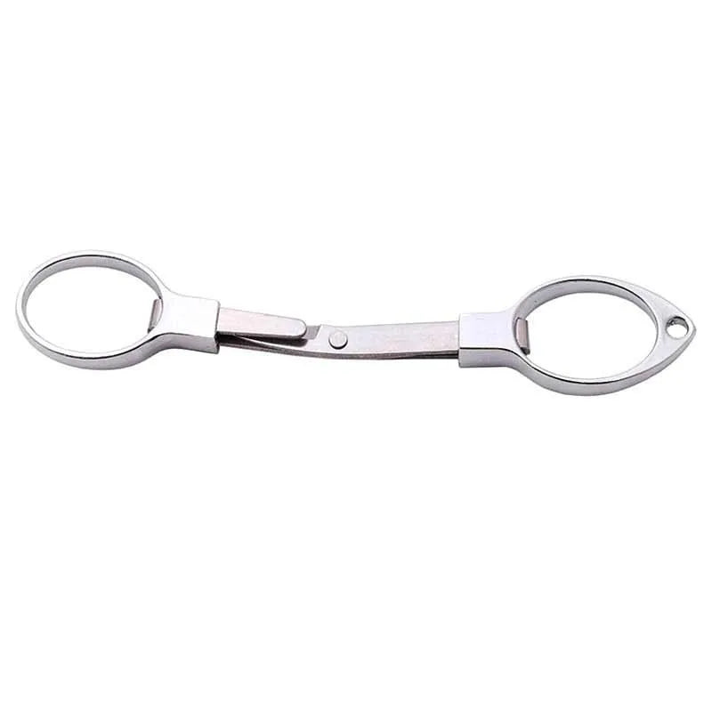 Mini Folding Stainless Steel Scissors Keychain – Travel & Camping Folding Scissors Babs