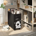 Under Desk Rolling Cart | Oxford Cloth Storage Baskets & Wheels Rolling Storage Cart Babs Black Puppy