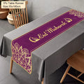 Ramadan Eid Mubarak Table Runner – Festive Polyester Tablecloth Festive Table Runner Babs 14