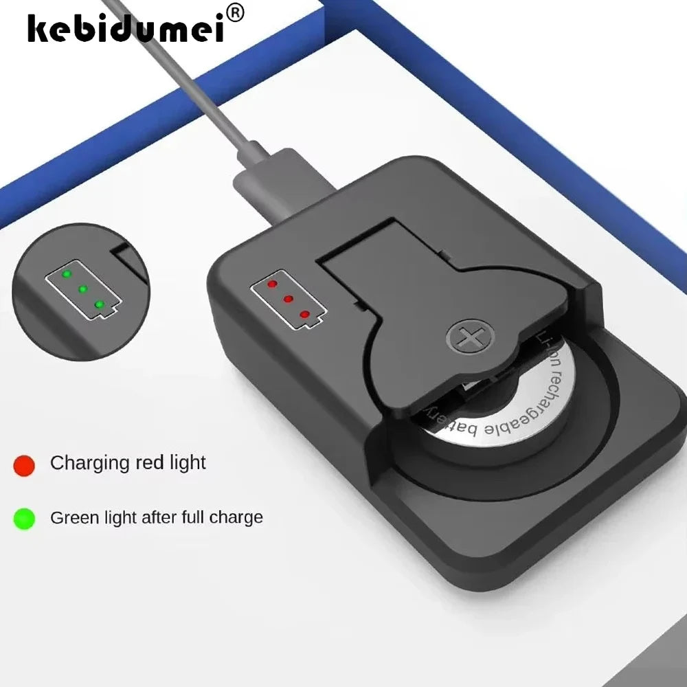 Portable Button Battery Charger USB-C LIR2032 LIR2025 LED Button Battery Charger Babs