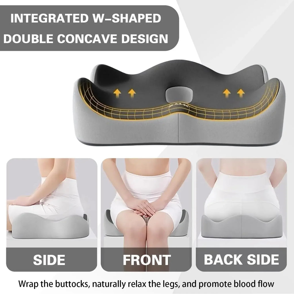 Memory Foam Seat Cushion – Extra Thick Office & Car Chair Pad Memory Foam Cushion Babs
