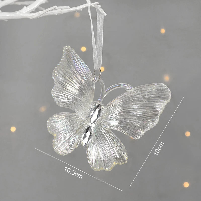 Acrylic Christmas Ornaments – Elk, Angel & Bell Pendants 2024 Christmas Tree Ornaments Babs Butterfly