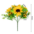 22-Head Artificial Silk Sunflower Bouquet – Wedding & Home Decor Artificial Flower Bouquet Babs 1Bunch