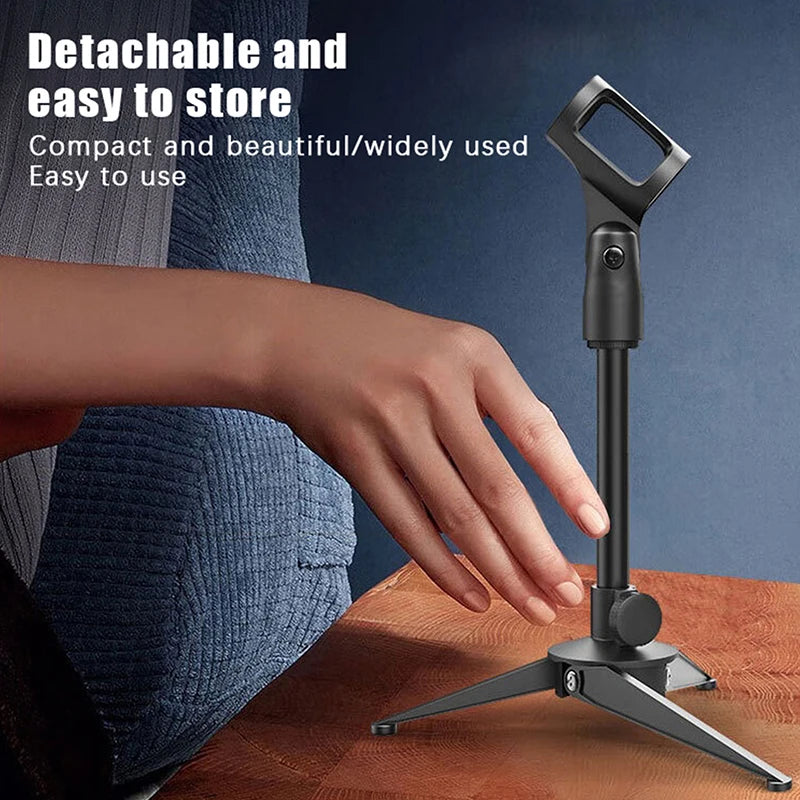 2-Pack Universal Rotatable Mic Clip Holder for Wired & Wireless Microphone Clip Babs