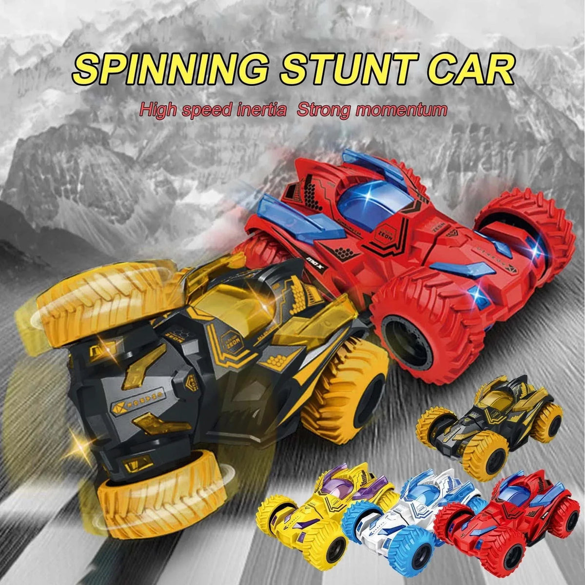 Kids 4WD Inertia Stunt Car – 360° Flip Off-Road Toy Vehicle Stunt Toy Car Babs