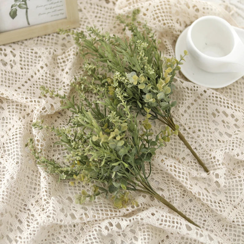 Eucalyptus Baby's Breath Artificial Stems – DIY Floral Decor Artificial Flower Stems Babs