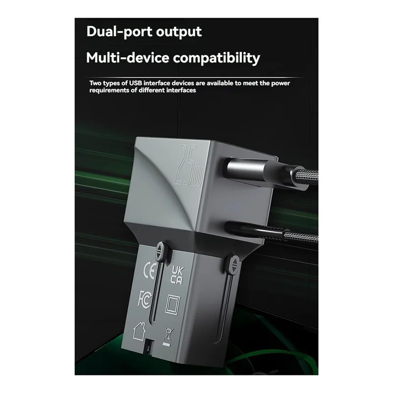 Universal Travel Adapter USB-C PD 25W & USB-A QC 3.0 18W Fast Charger Travel Adapter Charger Babs