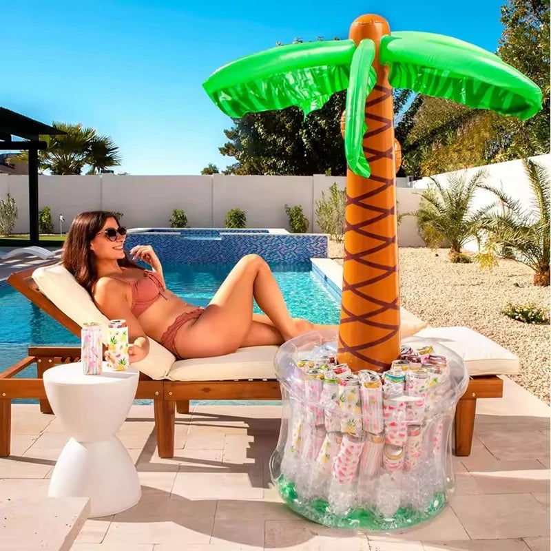 Inflatable Coconut Tree Drink Holder – Hawaiian Pool Party Cooler Inflatable Party Cooler Babs