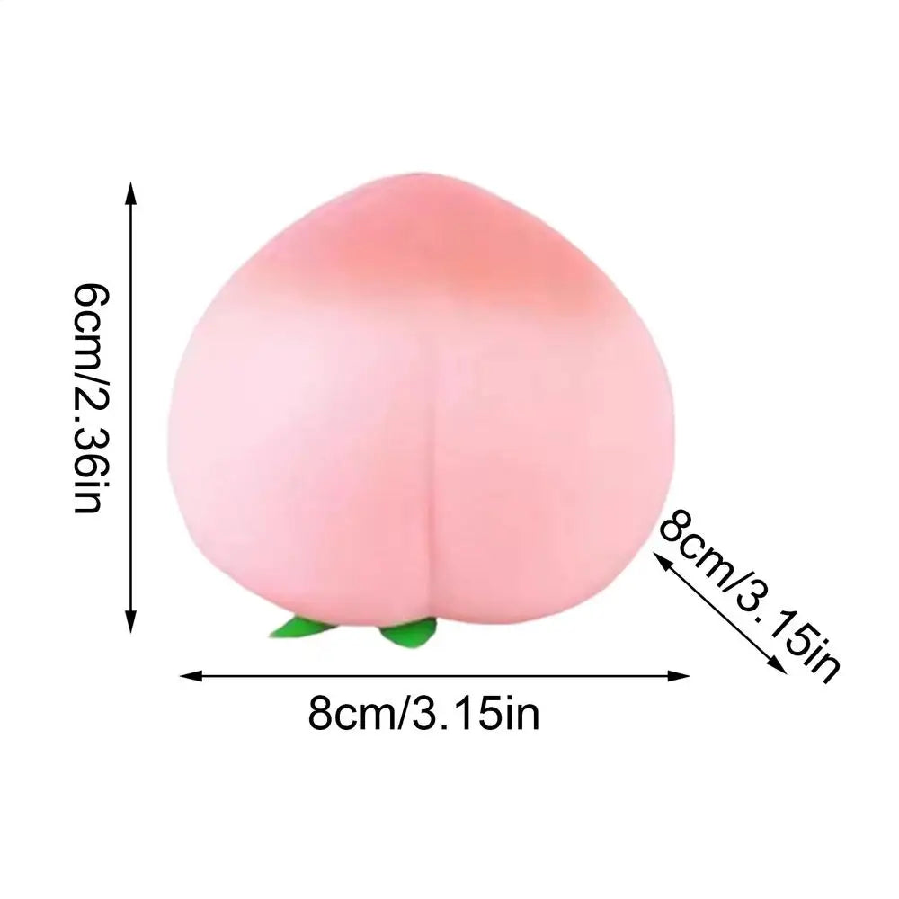 Cartoon Peach Squishy Fidget Toy – Slow Rising Squeeze Ball Squishy Fidget Toy Babs Pink