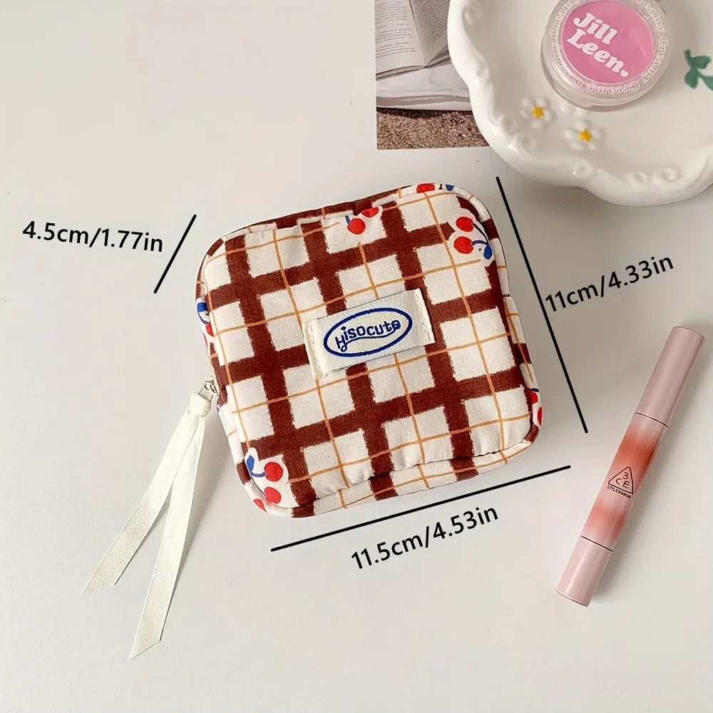 Mini Makeup Bag with Compartments – Cute Zipper Cosmetic Pouch Cosmetic Makeup Bag Babs