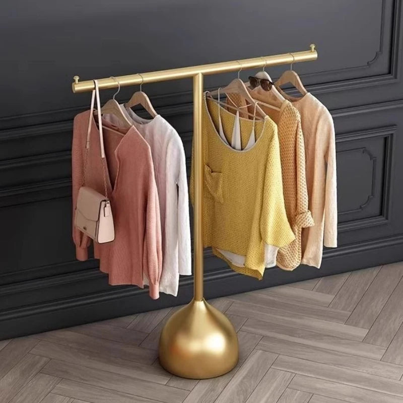Floor-Standing Coat & Clothes Drying Rack – Metal, Foldable Coat & Drying Rack Babs