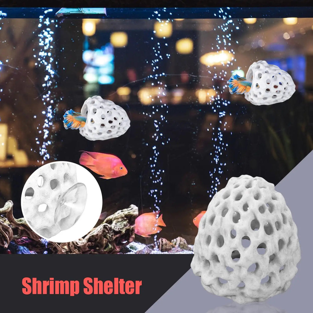 Aquarium Shrimp Cave Hide – Porous Betta & Shrimp Shelter Aquarium Cave Decor Babs