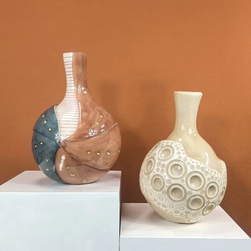 Luxury Resin Decorative Vase – Vintage Aesthetic Table Decor Decorative Resin Vase Babs