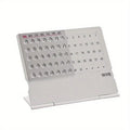 Silver Aluminum Perpetual Desktop Calendar – 100-Year Adjustable Perpetual Desk Calendar Babs 1pc