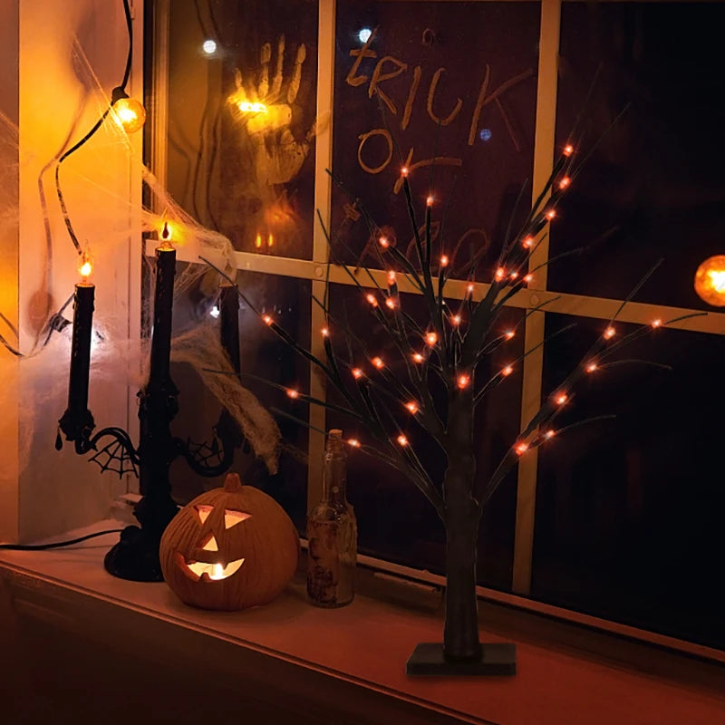 Halloween LED Birch Tree Light – Festive Table & Party Decor LED Holiday Decoration Babs