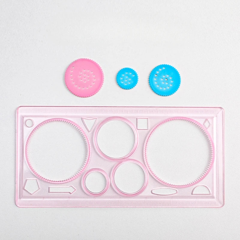 DIY Drawing Ruler Kit – Plastic Measuring Tool for Artists Drawing Ruler Kit Babs Pink