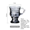 Retro European Glass Coffee Cup with Handle | Elegant Teacup Glass Coffee Cup Babs C