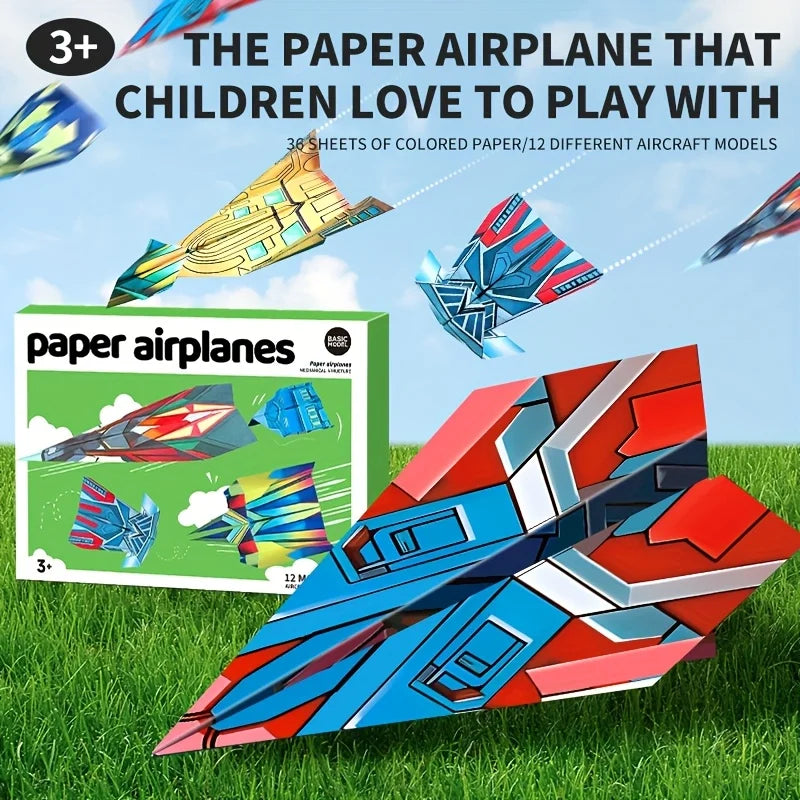 Interactive Paper Airplane Book – Easy Folding Guide for Kids Kids Activity Book Babs