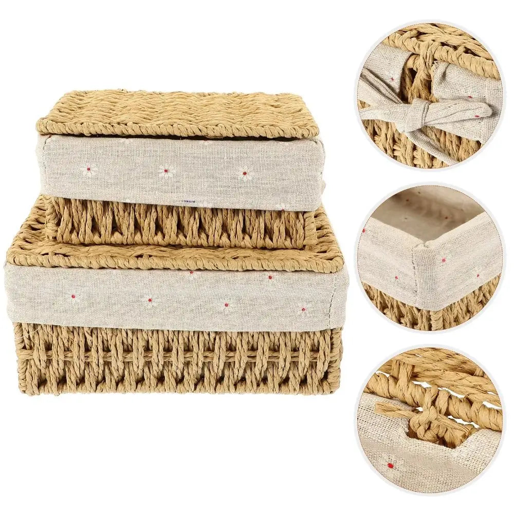 Hand Woven Wicker Storage Basket – Bohemian Home Organizer Wicker Storage Basket Babs
