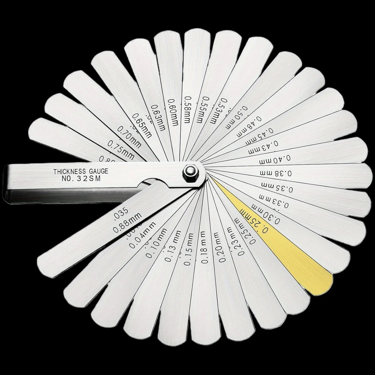 32-Piece Stainless Steel Feeler Gauge Set – Precision Gap Tool Feeler Gauge Set Babs Silver