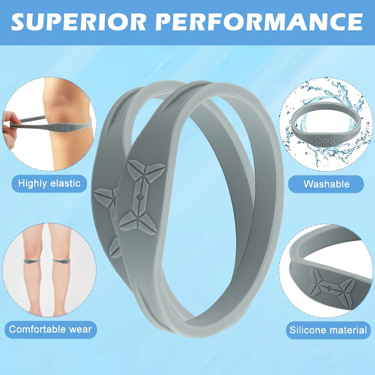 2PCS Compression Knee Pads with Patella Strap – Sports Support Compression Knee Pads Babs