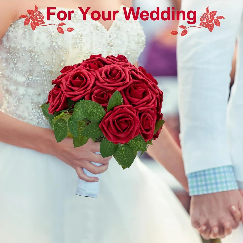 20/40Pcs PE Foam Artificial Roses – Wedding & Home Décor Artificial Flowers Babs