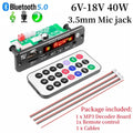 KEBIDUMEI Bluetooth 5.0 MP3 Decoder Board 40W Amplifier FM Radio MP3 Amplifier Board Babs 2x20W