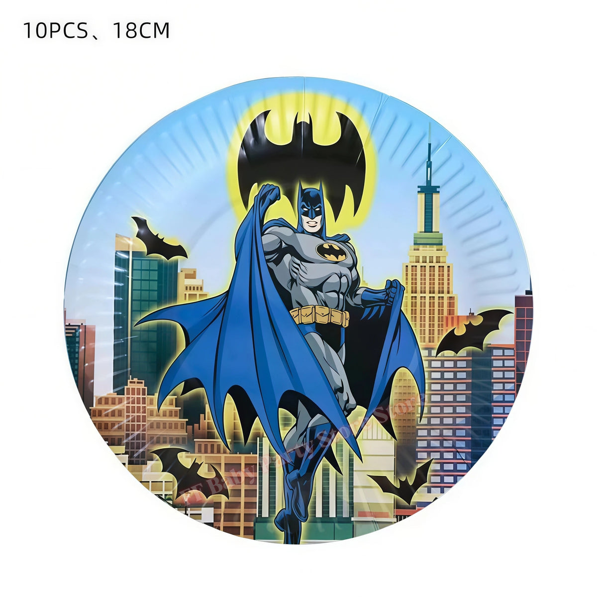 Bat Superhero Birthday Party Kit – Tableware, Balloons & Decor Party Decoration Kit Babs 10pcs 7inch Plates