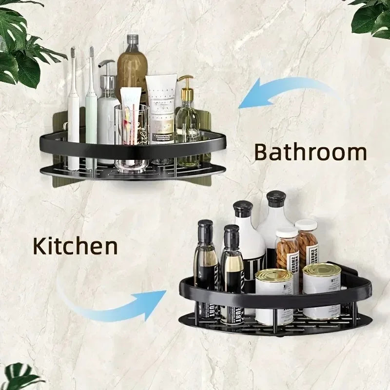 No-Drill Bathroom Toilet Paper Holder Shelf | Aluminum Bathroom Storage Shelf Babs