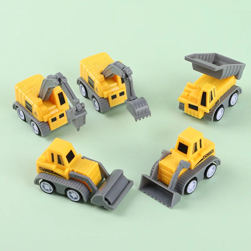 10Pcs Mini Pull Back Construction Vehicles – Kids Party Favors Pull Back Toy Vehicles Babs