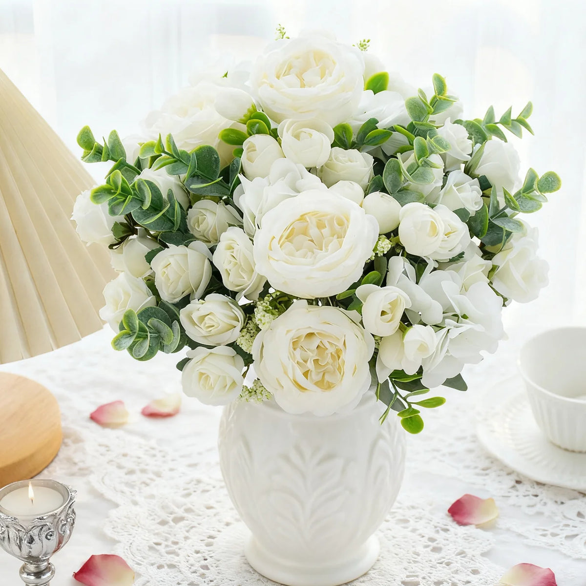 Artificial Silk Peony Bouquet – Wedding, Home & Garden Décor Artificial Flower Bouquet Babs