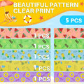 5-Pack Fruit Print Elastic Beach Towel Bands | Anti-Slip Straps Beach Towel Bands Babs MULTI