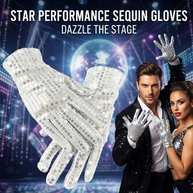 Sparkly Sequin Gloves for Dance, Party & Costume – Unisex Costume Sequin Gloves Babs