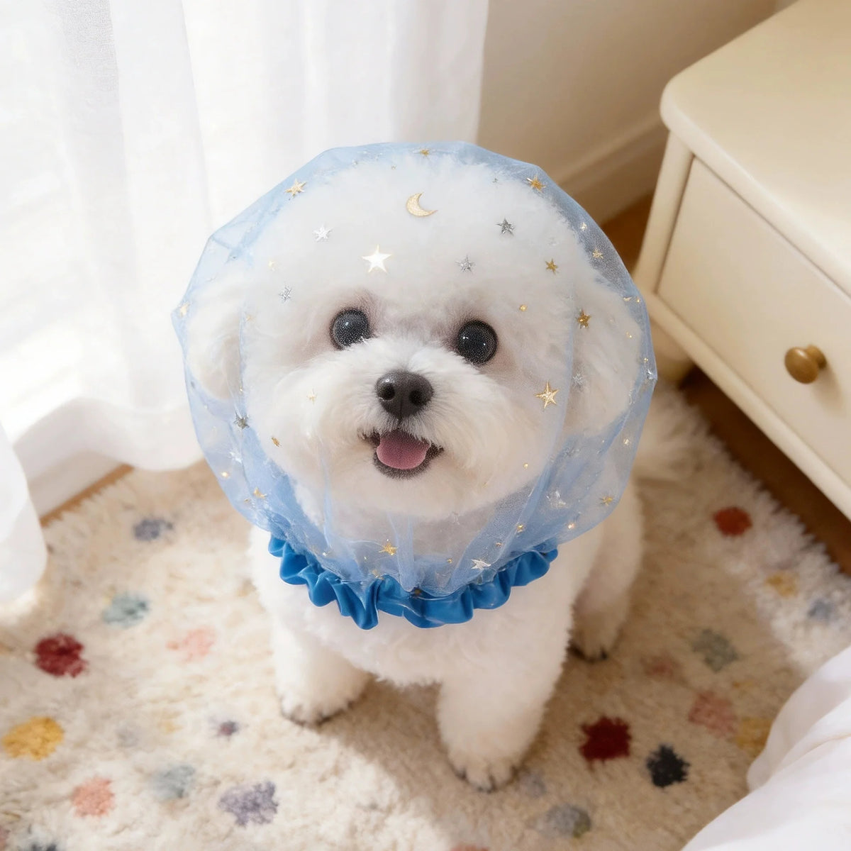 Breathable Dog Muzzle for Small Dogs – Anti-Licking Dog Muzzle Babs Blue