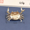 Pure Brass Crab Figurine | Copper Animal Statue Home Decor Brass Figurine Babs Bronze