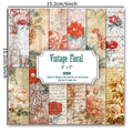24 Sheets Vintage Floral Craft Paper Pad – Scrapbooking & Origami Craft Paper Pad Babs 1set