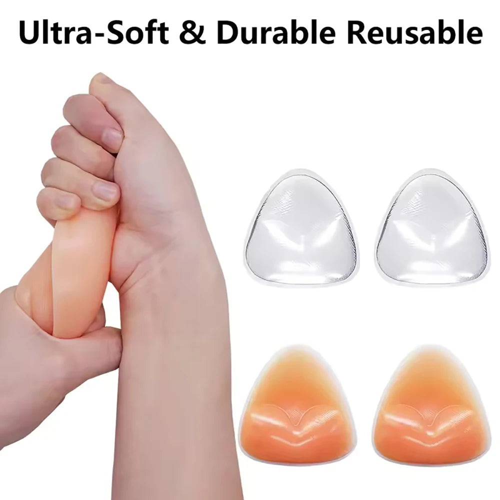 Silicone Bra Inserts Push Up Pads – Invisible Breast Enhancers Bra Inserts & Pads Babs