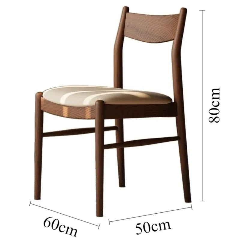 Nordic Solid Wood Dining Chair – Modern Luxury Home Seating Dining Chair Babs