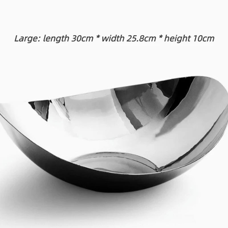 Nordic Stainless Steel Decorative Tray Set – Fruit & Storage Decorative Serving Tray Babs Large