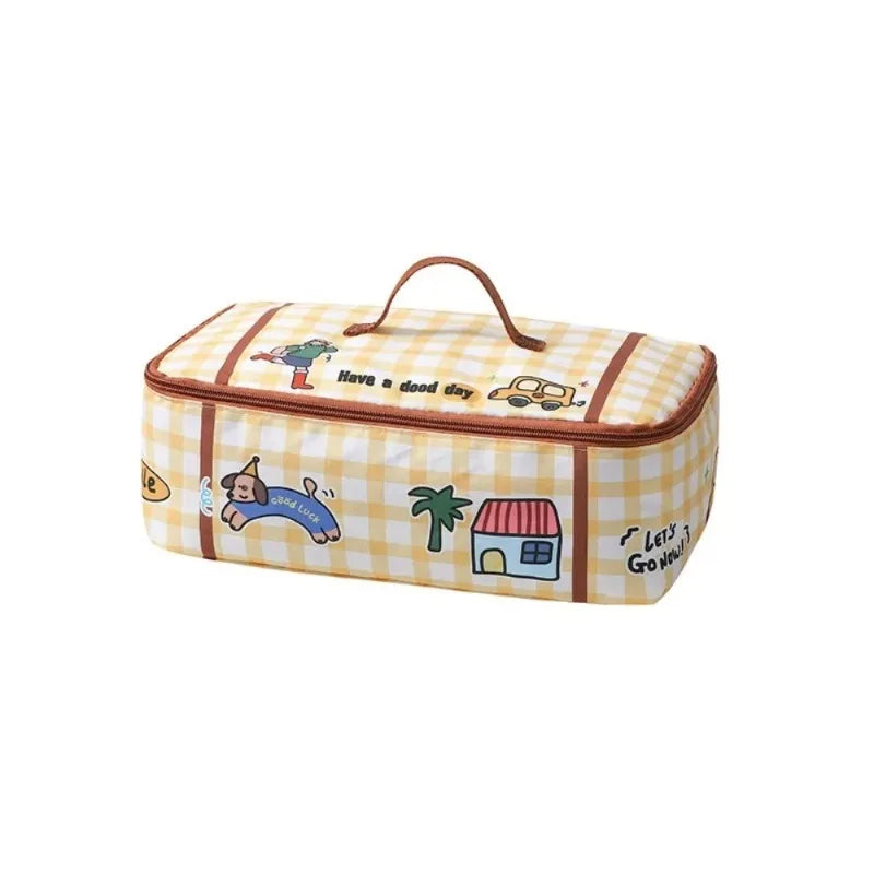 Cute Cartoon Print Travel Storage Bag | Zipper Organizer Travel Storage Bag Babs