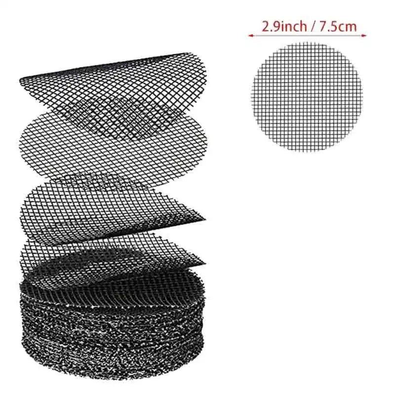 Round Pot Drainage Mesh Screens – 50 Pcs, Prevent Soil Loss Pot Drainage Screen Babs 7.5x7.5cm 50 Pcs